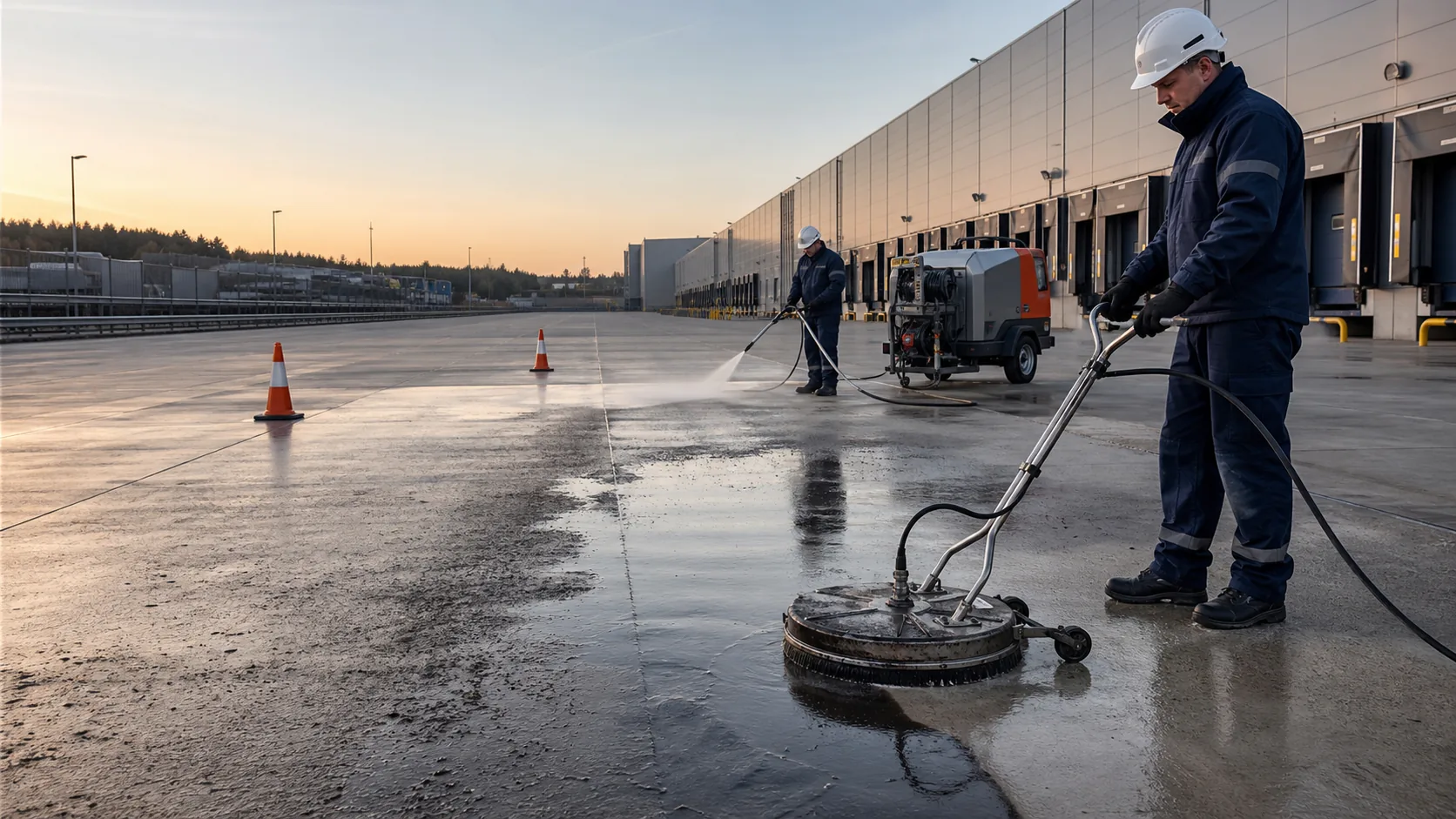 Bitumen & Tar Removal in progress at a Cardiff property