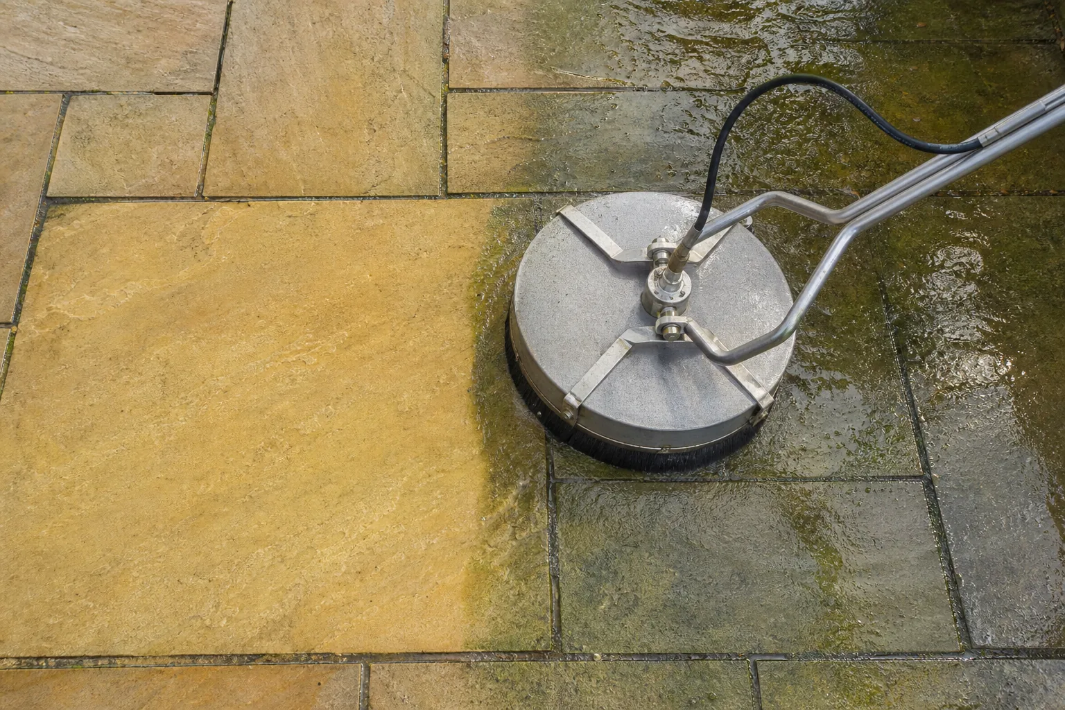 Black spot half treated on Indian sandstone