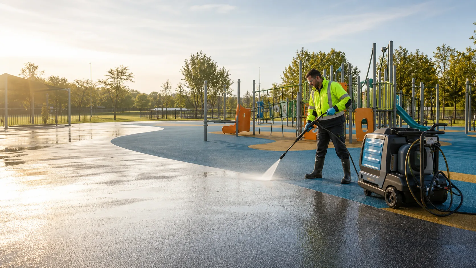 Playground & Park in progress at a Cardiff property